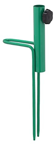 Relaxdays Puntale Reggiombrellone, Supporto da Impilare nel Terreno, Spiaggia e Camping, per Aste Fino a 17-23 mm, Verde