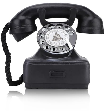 Ornement de téléphone antique vintage,téléphone filaire téléphone filaire rétro téléphone à cadran rotatif, accessoire de téléphone antique pour la décoration de la maison et du bureau accessoire