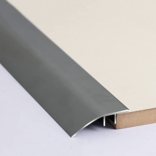 Glatter Boden-Übergangsstreifen von Teppich zu Fliese,große Tropfen-/Tropfen-Metallstreifen,selbstklebend,wasserdichte Metall-Reduzierkante,einfach zu schneiden(Farbe:B,Größe:Länge 100 cm)