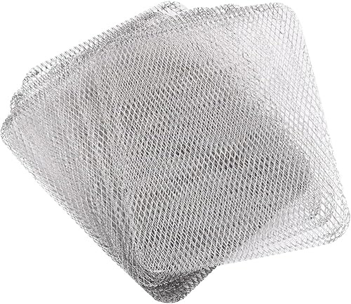 Luxshiny BBQ Grill Mesh Mat: 10Pcs Disposable Aluminum Grill Topper Broiler Net Pans Non-Stick Cooking Grid Grates Pad Baking Tools for Outdoor Camping Barbeque Picnics Backpacking Backyards