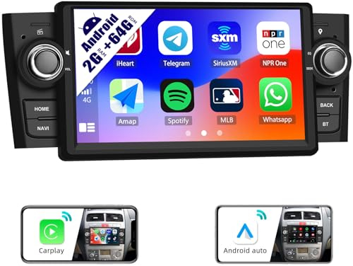 2G+64G CAMECHO Autoradio per FIAT Punto 2005-2009 FIAT Linea 2007-2011,con Navigatore GPS Carplay Wireless Android Auto,Android 13 Stereo Auto con 7 Pollici Schermo,Bluetooth RDS WiFi SWC