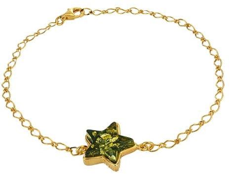 Bernsteinschmuck für Frauen – vergoldetes Sterlingsilber und baltischer grüner Bernstein-Stern-Armband, echtes Bernstein-Armband für Frauen, Bernstein-Armbänder für Erwachsene, klein, Bernstein,