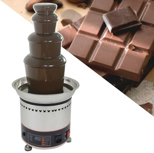Macchina Per Fontane Di Cioccolato, Macchina Per Fondere A Cascata Per Fonduta In Acciaio Inossidabile Con Fontana Di Cioccolato Elettrica A 4 Livelli, Per Cucinare Il Compleanno