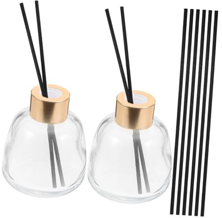 Cabilock Botella De Aromaterapia Vacía Botella Difusora De Vidrio Rellenable Difusor De Aceite Esencial para Escritorio De Perfume para Aromaterapia Casa