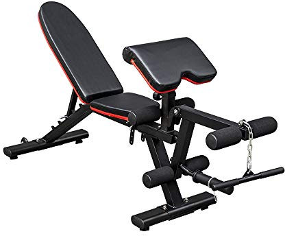 DSeenLeap Kleine Hantelbank, verstellbare professionelle Fitnessgeräte, Hantelbank, multifunktionales Rückenlagebrett, Training für die ganze Familie, Fitness, Fitnesshantel