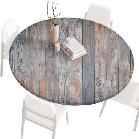 Tischdecke Rund Gartentischdecke Rund 140 120 80 60 cm, Spanntischdecke Rund Tablecloth, Tischdecke Rund Outdoor Abwaschbar Tischtücher, Round Table Cloth, Runde Tischdecke für draußen 80cm H