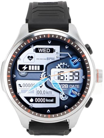 Yunir Smart Watch, Answer and Make Calls, HD Screen Fitness Tracker Music Player Smart Watch with Earbuds, Fitness Watch for Android IOS (Silver)