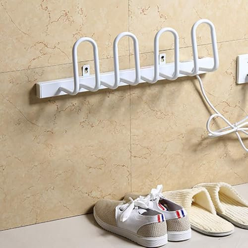 LXWKAI Sèche-Chaussures, sèche-Bottes, sèche-Gants et Chauffe-Bottes, sèche-Chaussures électrique Mural, sèche-Chaussures, Chauffe-Bottes, désodorisant, Support pour 2 Paires de Chaussures, Blanc
