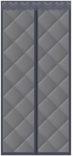 AYVADA Isolierter Türvorhang 150×240cm, Thermo-Magnet-Sichtschutz, selbstschließend, für den Winter, stoppt Zugluft, hält die Kälte draußen, Türabdeckung für Terrasse, Schlafzimmer, Klimaanlage