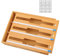 comfoyar 3 In 1 Bamboo Cling Film Dispenser with Cutter and Slider, Wooden Organizer for Drawer for Plastic Wrap, Aluminum Foil, Wax, Parchment Paper, Tin Foil, Kitchen Storage Holder for 12 Roll