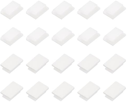 QUARKZMAN 100 Stück Selbstklebende Kabelclips Weiß Kabelclip Draht Halter Organizer Kabelmanagement Kabelorganisation für Schreibtisch Wand Kabelbündel