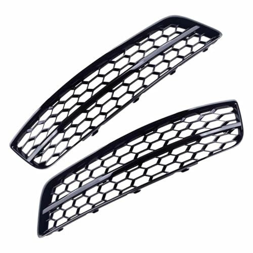 2 stücke Nebelscheinwerfer Kühlergrill Glänzend Schwarz Auto Nebelscheinwerfer Kühlergrill Abdeckung Kompatibel for Audi A3 8P 2009-2013(2pcs A)