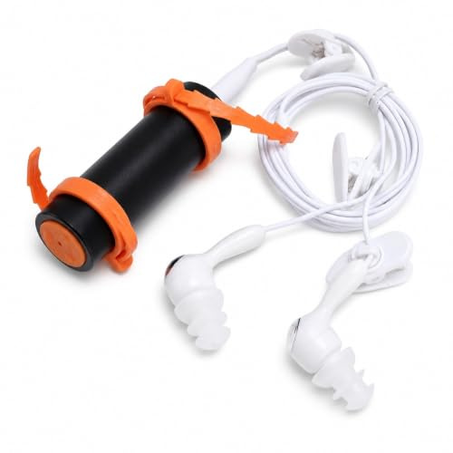 Elprico wasserdichte MP3 -Player Zum Schwimmen, Genießen Sie Bis zu 2.000 Songs, 8 GB Unterwassermusik Player mit Wasserdichten Ohrhörern, Musikplayer, HiFi Sound für Tauchen, Surfen, (Blue) (Black)