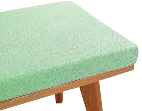 xinwanhong Sitzkissen Bank Outdoor Gartenstuhl, Polster für Gartenmöbel Bankauflage Outdoor Bankkissen Mit Reißverschluss Abnehmbarem Schlippabsicher, Sitzpolster Bank Sitzauflage,Grün,200x40x3cm