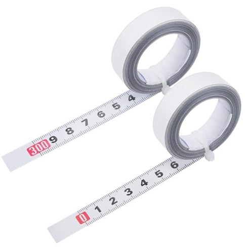 2 Pcs Self Adhesive Measuring Tape,3M Self-Adhesive Reading Sticky Tape | Woodworking Tape Measure with Adhesive Backing,Metric Tape Measure for Workbench Woodworking Table Saw Drafting Table