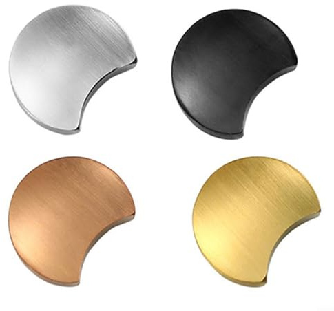 Niceminiwall Gold Moon Metal Chopstick Holder for Chopsticks, Spoons, Forks, and Knives, Half Round Table Decor, Elegant Dining Accessories, Compatible(1 Black+1 Sliver+1 Gold+1 Rose Gold)
