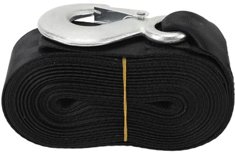 Sangle de treuil Robuste avec Crochet, Sangle de treuil de remorque de Bateau, capacité de Charge de 3 500 LB, Corde de Sangle de remorquage pour Voiture SUV Camion, Crochet en