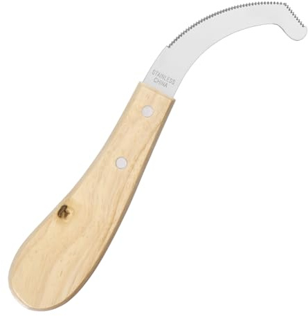 INJOYTEC Bot Egg Knife for Horses Stainless Steel Blade with Wood Handle Horse Farrier Tool Professional Grooming Bugs bot fly egg remover for horses Precision Grooming Tool for Bot Egg Removal