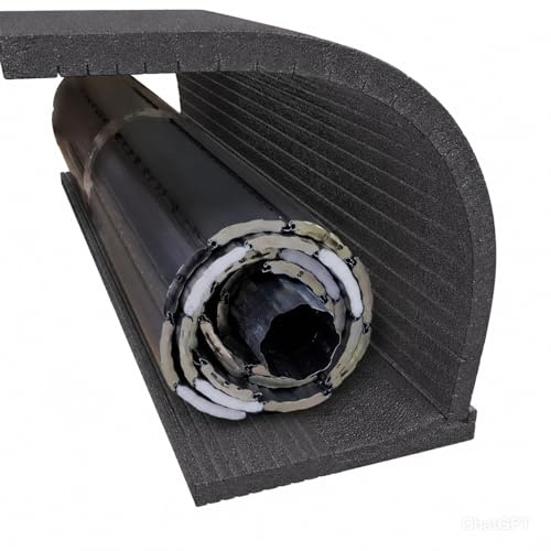 LoviStore Kit Coibentazione Cassonetti Tapparelle, Pannelli Isolanti in Polistirolo con Grafite Isolamento Termico e Acustico, Cassonetto per Avvolgibile Made in Italy, 100 cm