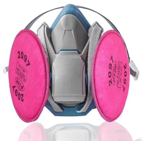 Halbmaske 6502QL: Wiederverwendbare Atemschutzmaske Sprühfarben Staubmaske | Schnellverschluss Lackier Atemschutzmaske mit Filter 2097,Gasmaske zum Schutz vor Sprühlackieren,Gas Dämpfe,Staub,Bauarbeiten