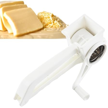 Trituratore per formaggio a manovella, grattugia rotativa in acciaio PP, 150 g, leggera, manuale rotonda, manico ergonomico, trituratore multifunzionale per patate, verdure, frutta, formaggio
