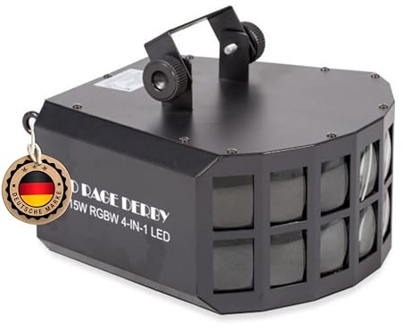 ETEC Professional LED Rage Derby 30 Watt RGBW Disco Party Effektscheinwerfer Beam DJ Club DMX Veranstaltung Bühnenbeleuchtung Licht Farbmischung