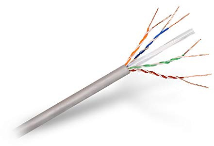 AISENS A135-0261 - Cable de Red RJ45 (Rígido, Bobina de 100 m) Color Gris