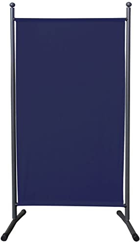 QUICK STAR Paravent Outdoor Wetterfest 180 x 78 cm Blau | Raumteiler Stellwand Innen | Garten & Balkon Sichtschutz Blickdicht