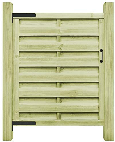 ghuanton Portillon Bois de pin imprégné FSC 100 x 125 cm Vert Quincaillerie Clôtures et barrières Portillons