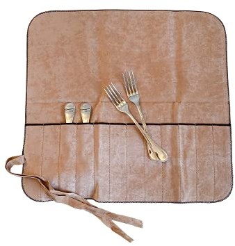 Hagerty Silver Guard Cutlery Roll Bestecktasche für Silber & Versilbertes 41,5x40 cm I Silberbesteck-Aufbewahrung mit Anlaufschutz I Besteckhalter für Obst- & Fischgabeln mit 12 Fächern