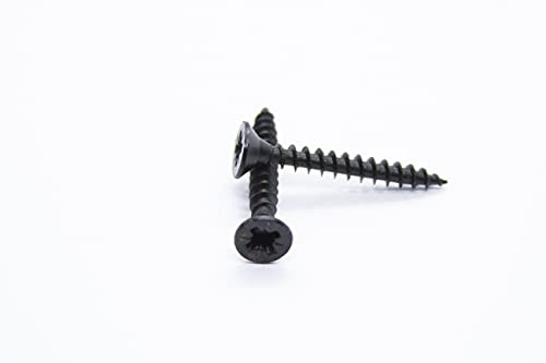 4x25 (8x1) Black Countersunk Wood Screws Phillips Head Small Steel Screws Chipboard MDF Cabinet Furniture (Pack of 20, 50, 100) (20)