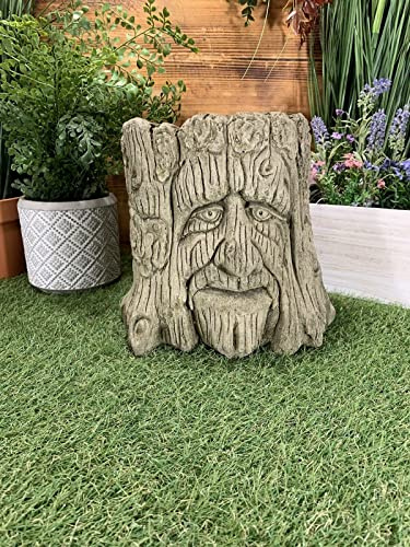STONE GARDEN TREE GREEN MAN PLANTER PLANT POT CUTE ORNAMENT