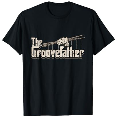 J.BERGSONN Vintage-Trommeln, Unisex Erwachsene und Kinder T-Shirt, Schwarz, S, Kurzarm, Klassische Passform, Retro Vintage Drum T-Shirt