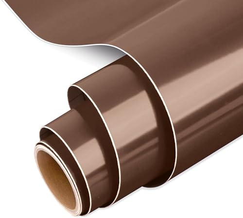 IModeur Glänzend braun Vinylfolie Plotter - 30,5 x 152,5 cm braun Plotterfolie Vinyl für selbstklebendes Vinyl für DIY-Geschenke, Geburtstagsfeier