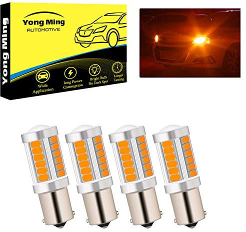 YONGMING BAU15S 7507 1156PY PY21W 5630 33SMD Ambre Super Lumineux LED Tourner Frein Arrière Signal D'arrêt Lampe Ampoule 9-26V 3.6W