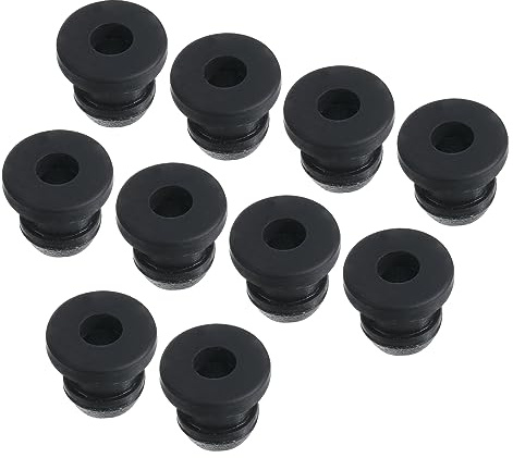 sourcing map 20Pcs Snap Rubber Grommet Hole Plug Mount Dia 8.5mm ID 6mm H 9mm Seal Anti-Scratch for Electrical Box Cable Pipe Black