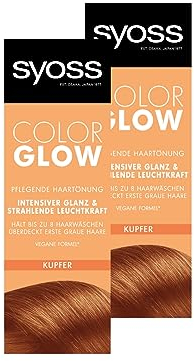 Syoss Color Glow Pflegende Haartönung Kupfer (100 ml), semi-permanente Coloration für strahlende Farbintensität bis zu 8 Haarwäschen, ohne das Haar zu schädigen, 2x 100 ml