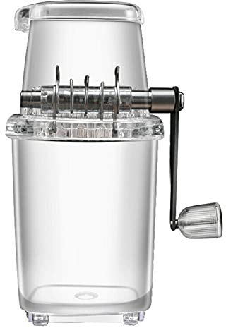 Bylesary Small Hand Cranked Ice Crusher for Home Use, Ice Crushers and Smoothie Mixer for Shakes and Smoothies, Portable Ice Cubes Crushed Smoothies Ice Crusher Machine