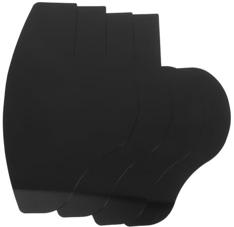 POPETPOP 4 Stück Bartformungswerkzeug Kunststoff Schwarz Haaransatz Verbesserungskarte Herren Frisör Haarlinien Design Schablone Für Bart Und Haaransatzformung