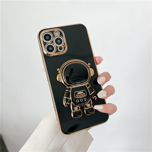 PEIXEN Astronaut Plating Ständer Halter Handyhülle für iPhone 11 12 13 Pro Max X XR XS Max 7 8 Plus Objektiv Kamera Schutz Silikonhülle, Stil 6, für iPhone 12Pro Max