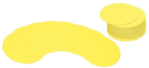 PATIKIL 2inch Circle Card Stock, 50Pcs Round Shape Cutouts Paper Thick Cardstock Coaster for DIY Craft Projects Classroom Bulletin Board Decor, Yellow