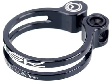 Sattelklemme 31,8mm 34.9mm Ultraleicht Fahrradsitz Postklemme 3 Farben Aluminiumlegierung Fahrrad Sattelstütze Klammern MTB Sitzklemmclip Sattelkloben (Color : 34.9mm Black)