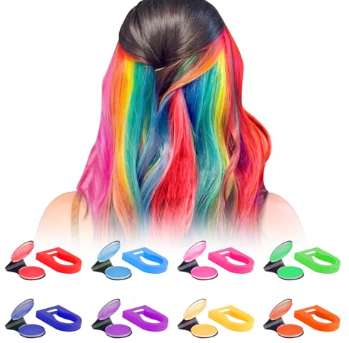 OCCOUMR 8 Stück auswaschbare Haarkreide für Kinder, Haarkreiden für Mädchen, Haarkreide Temporäre Haarfarbe für Mädchen, für Neujahr Geburtstagsparty Cosplay DIY, Halloween, Weihnachten