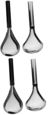 Alipis 2 Juegos Pala De Calabaza Herramienta Para Descorazonar Fresas Raspador Para Tallar Calabazas Herramienta Cocina Acero Inoxidable Herramienta Vaciado Calabaza Pelador 2 Piezas * 2