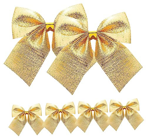 KITANDOVE Weihnachtsbaumschmuck 12 Stück Schleifen Christbaumschmuck Satinband 5x5cm Dekoration Für Weihnachtsbaum