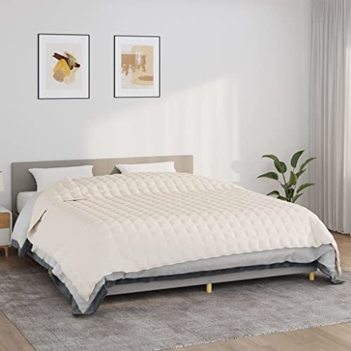 LXYZWRW Furniture Select Gewichtsdecke hellcreme 235x290cm 15kg Stoff