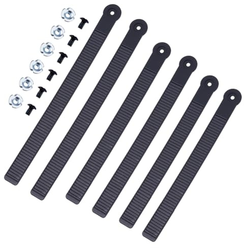 SUPERFINDINGS Juego de 6 correas de sujeción para snowboard de 3 tamaños, 206/227/264 mm, correas elásticas de PVC para snowboard