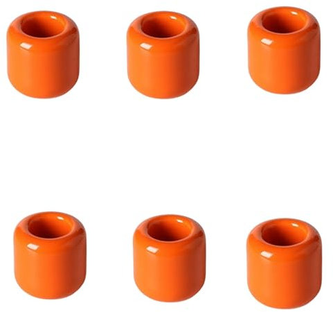 Keramik-Kerzenhalter für kleine Stabkerzen, glatter Kerzenhalter（sechs Farben）(orange Farbe)
