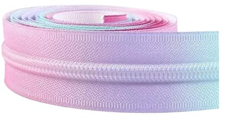 1-10m 5# Reißverschluss Ersatz Nylon zum Nähen Reissverschluss Meterware Reissverschluss Reparatur Set für Kleidung und Nähzubehör (Rosa, 1m)