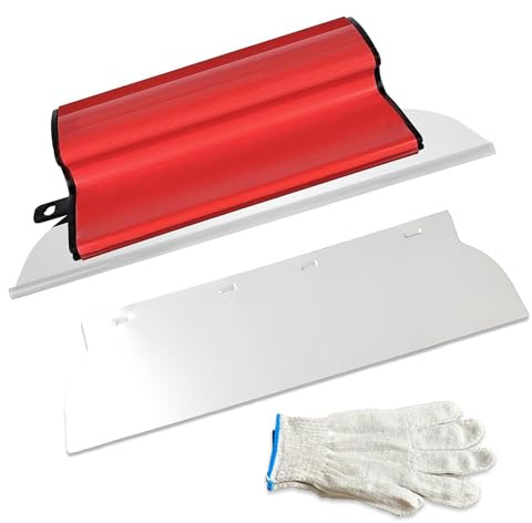 Flächenspachtel, 25cm Edelstahlklinge Spachtel Werkzeug, Federspachtel, Strapazierfähig Glättspachtel, Glätter Spachtel für Arbeitsbereich Wand Dekoration Bau